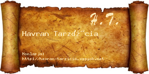 Havran Tarzícia névjegykártya